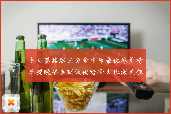 季后赛接球三分命中率最低球员榜单揭晓福克斯领衔哈登文班谢泼德紧随其后